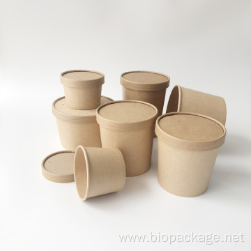 Kraft paper bowl disposable take away salad bowl